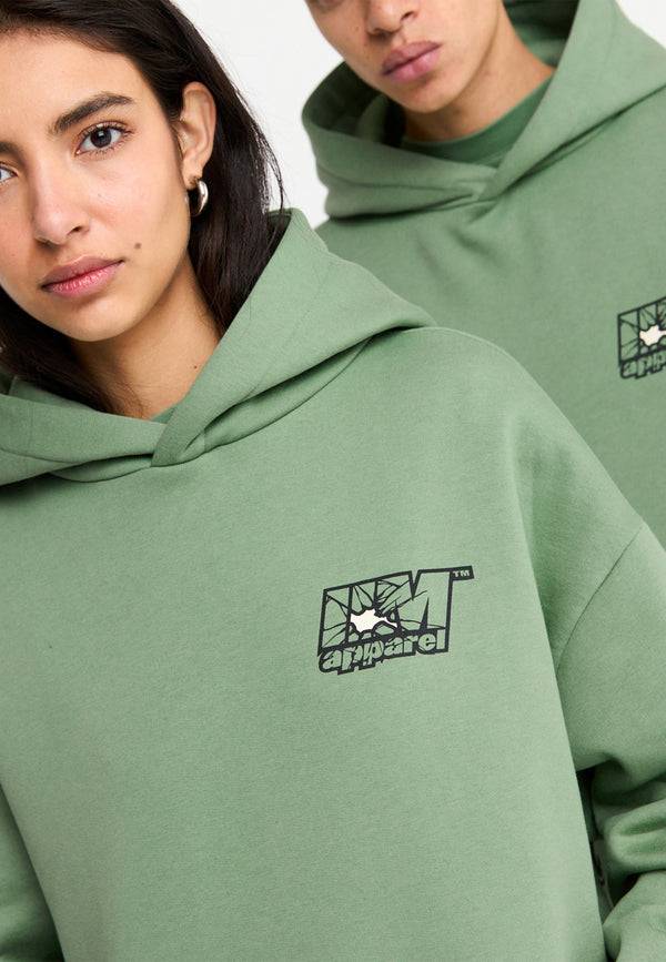 Multiply Spparel Oversize Hoodie INSECURITY Hedge Green Tiefpreis