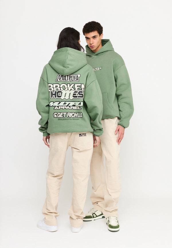 Multiply Spparel Oversize Hoodie TRAUMA Hedge Green Super Sparpreis