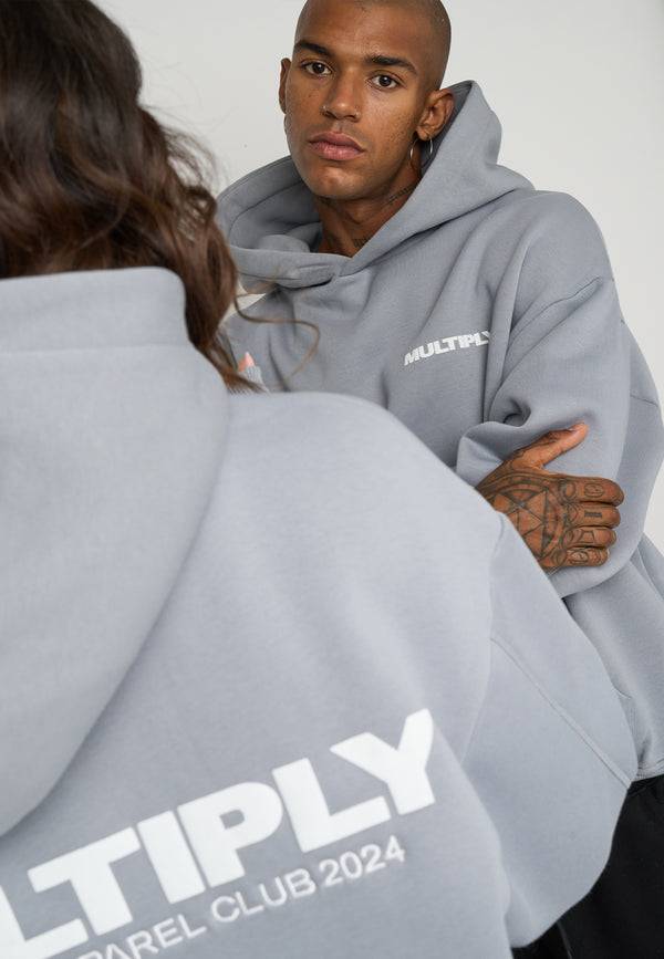 Multiply Spparel Oversize Hoodie MULTIPLY Ultimate Grey Zeitbegrenzte Promotion