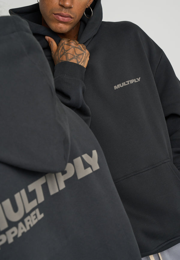 Multiply Spparel Oversize Hoodie BASIQUE Black Soda Sonderangebot der Fabrik
