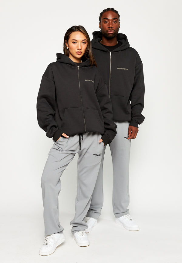 Multiply Spparel Oversize Zip Hoodie BASIQUE Black Soda Bis zu 55% Rabatt