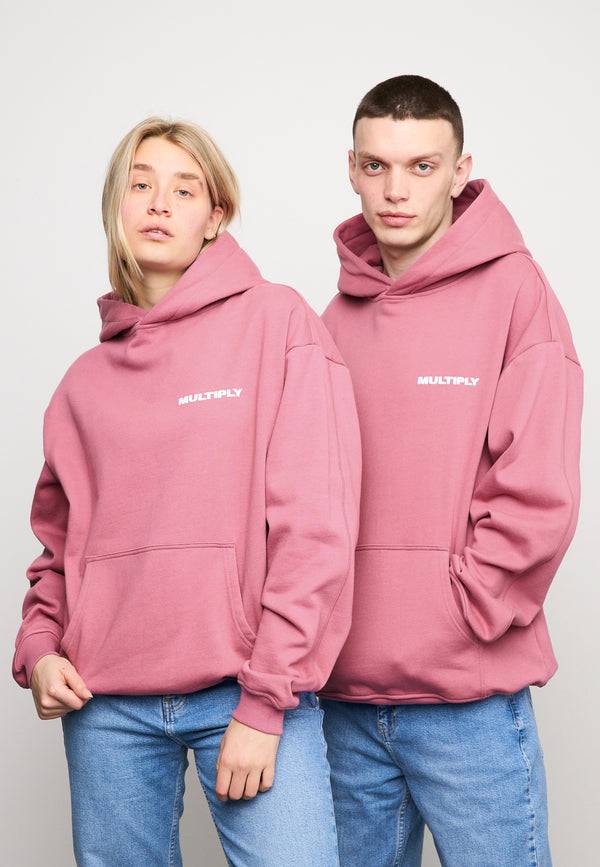 Multiply Spparel Oversize Hoodie MULTIPLY Rose Wine 50% Rabatt mit kostenlosem Versand
