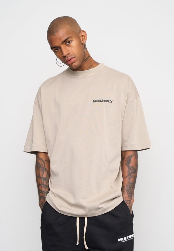 Multiply Spparel Oversize T-Shirt MULTIPLY Vintage Khaki Clearance-Verkauf