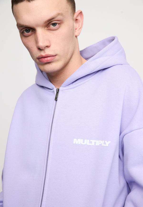 Multiply Spparel Oversize Zip Hoodie MULTIPLY Lavender Kostenloser Versand international