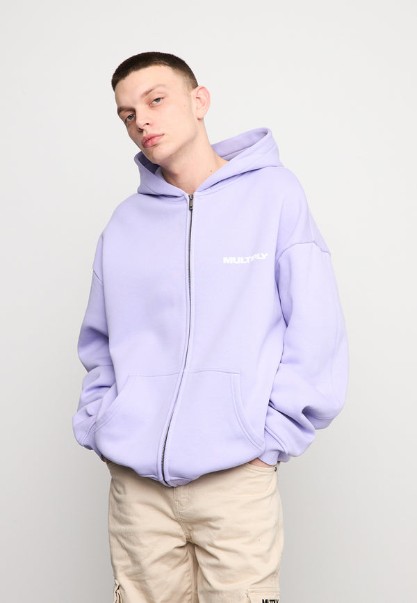 Multiply Spparel Oversize Zip Hoodie MULTIPLY Lavender Kostenloser Versand international