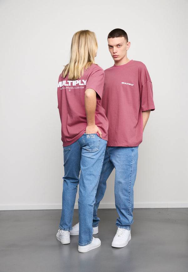 Multiply Spparel Oversize T-Shirt MULTIPLY Rose Wine Fabrikladen
