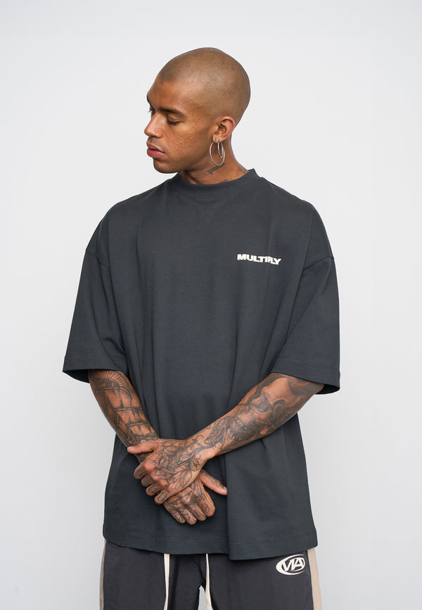Multiply Spparel Oversize T-Shirt MULTIPLY Black Soda Washed Begrenzt auf 3 Tage