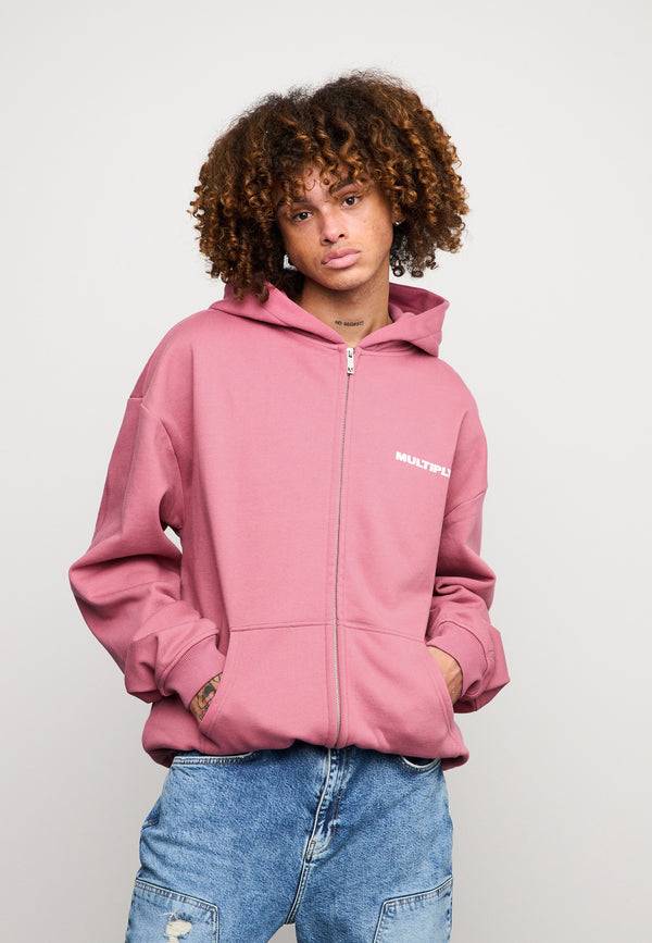 Multiply Spparel Oversize Zip Hoodie MULTIPLY Rose Wine Speichern exportieren