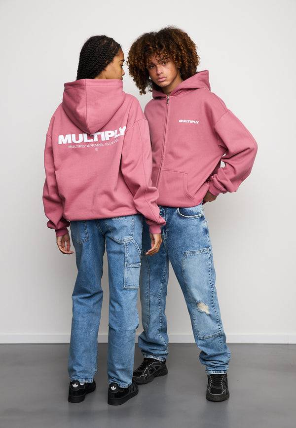 Multiply Spparel Oversize Zip Hoodie MULTIPLY Rose Wine Speichern exportieren