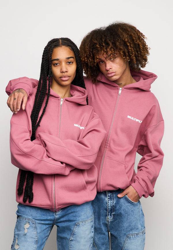 Multiply Spparel Oversize Zip Hoodie MULTIPLY Rose Wine Speichern exportieren