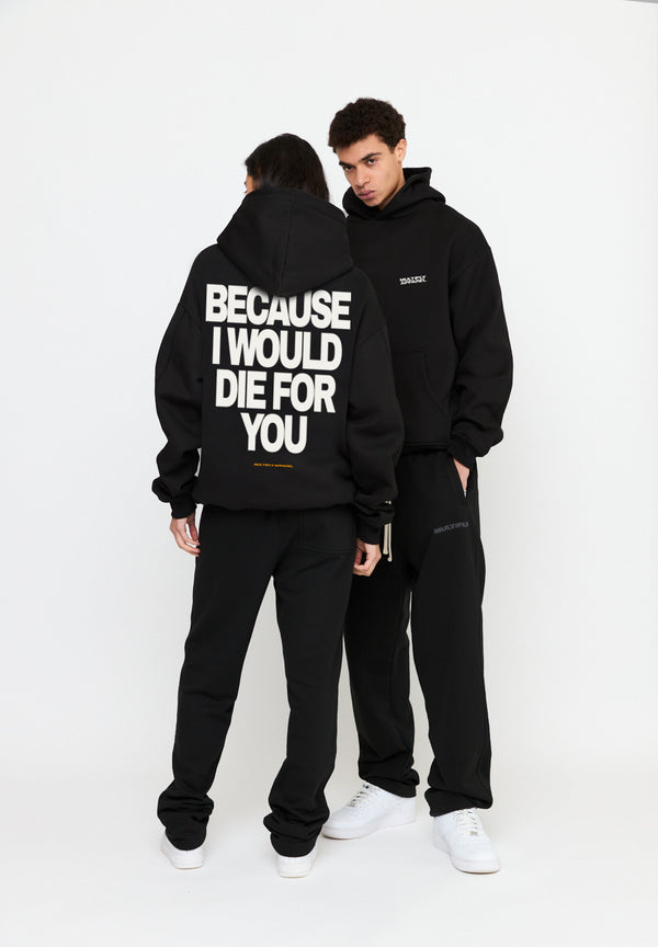 Multiply Spparel Oversize Hoodie DIE FOR YOU Black Im Verkauf
