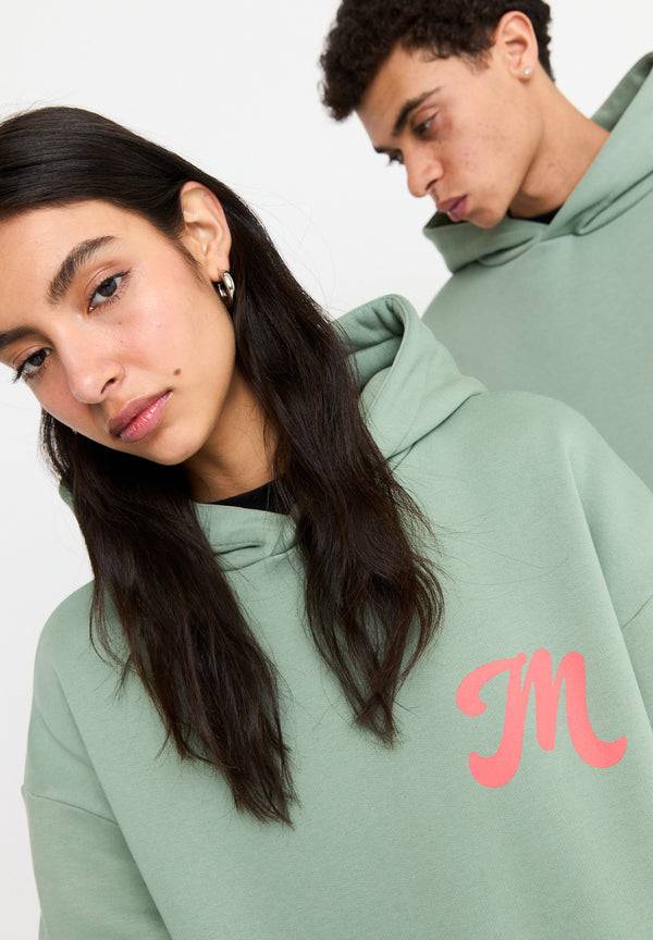 Multiply Spparel Oversize Hoodie M FLORAL Liiy Pad Soda Washed zollfrei
