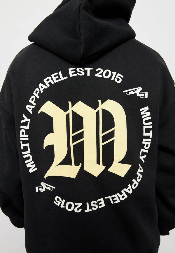 Multiply Spparel Oversize Hoodie M CIRCLE Black Soda Washed 50% Rabatt für begrenzte Zeit