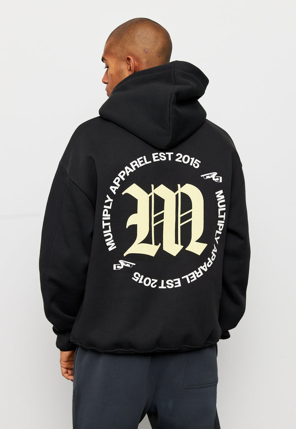 Multiply Spparel Oversize Hoodie M CIRCLE Black Soda Washed 50% Rabatt für begrenzte Zeit