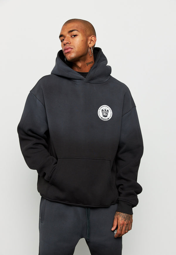 Multiply Spparel Oversize Hoodie SUSPICIOUS Black Soda Washed 2025