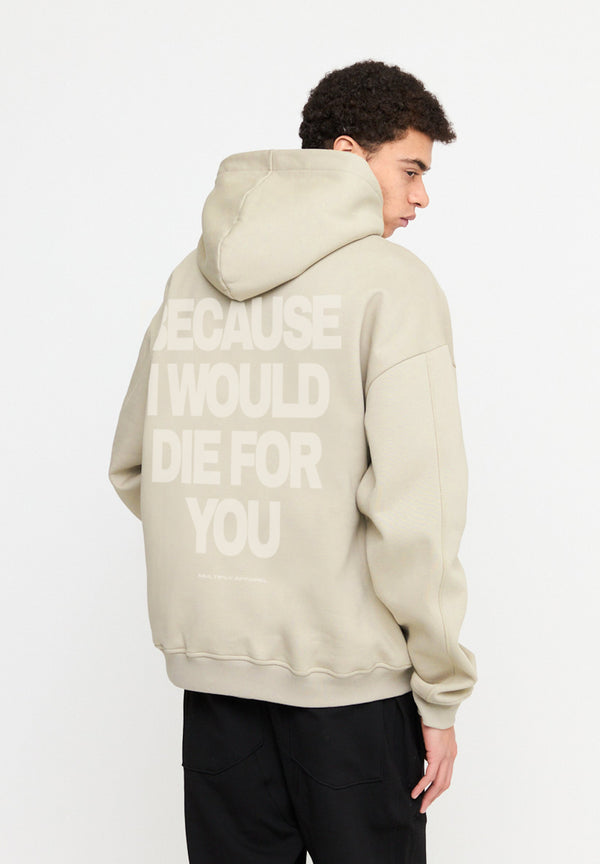 Multiply Spparel Oversize Zip Hoodie DIE FOR YOU Cement Online