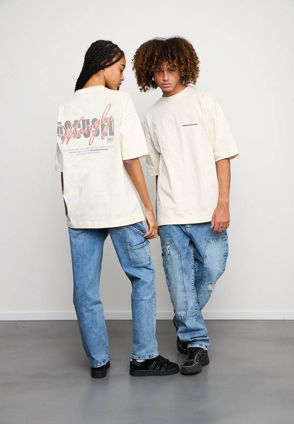 Multiply Spparel Oversize T-Shirt CHEATER Egret Outlet
