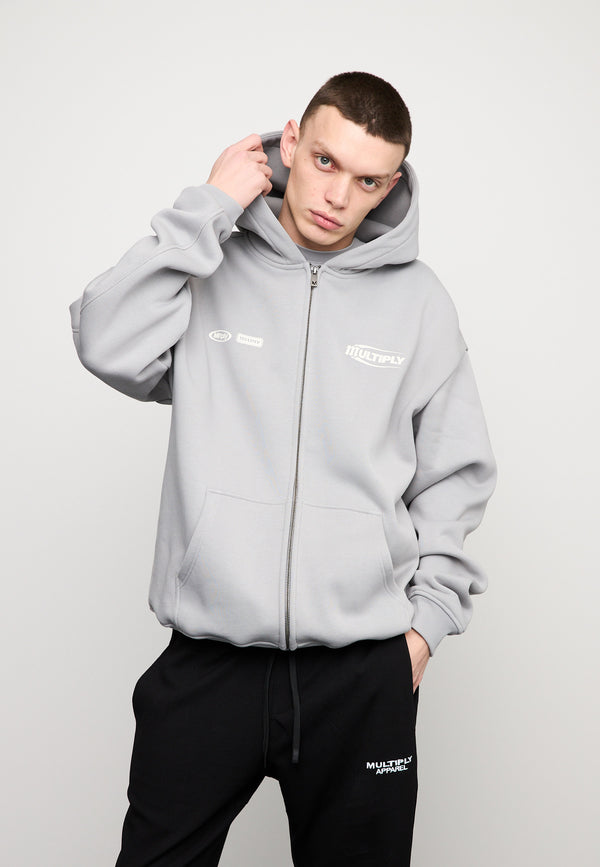 Multiply Spparel Oversize Zip Hoodie LAW Ultimate Grey Verkauf