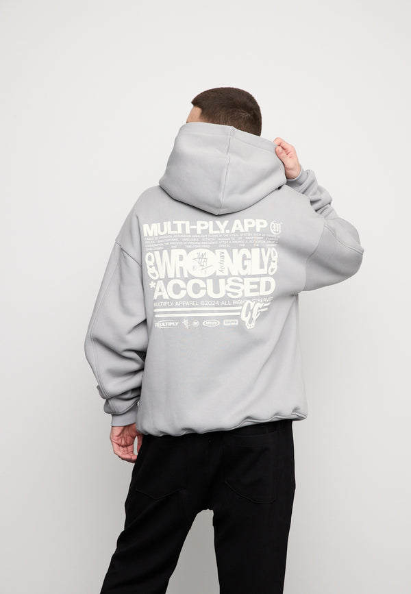 Multiply Spparel Oversize Zip Hoodie LAW Ultimate Grey Verkauf