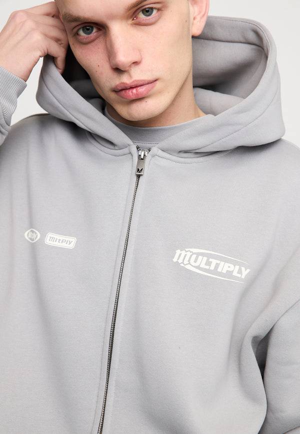 Multiply Spparel Oversize Zip Hoodie LAW Ultimate Grey Verkauf