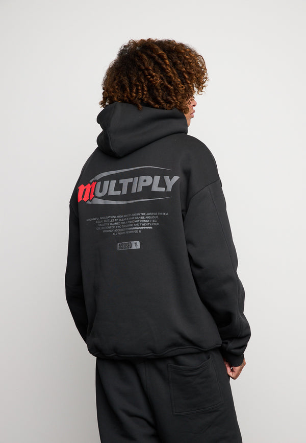 Multiply Spparel Oversize Zip Hoodie ACCUSED Black Soda Washed Angebote