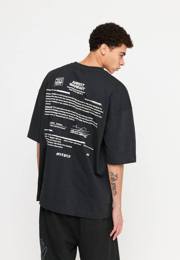 Multiply Spparel Oversize T-Shirt SLANDER Black Soda Washed Hotsell