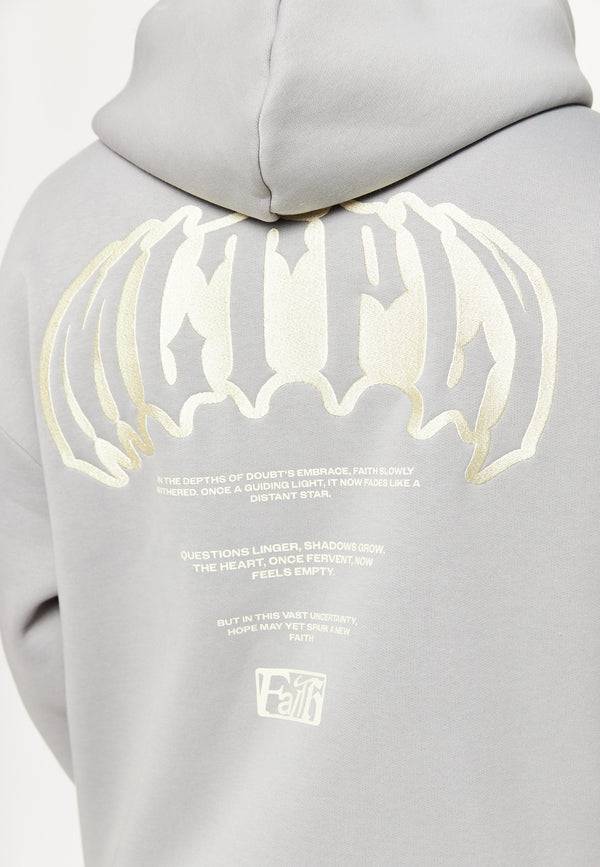 Multiply Spparel Oversize Zip Hoodie FADING FAITH Ultimate Grey im Angebot