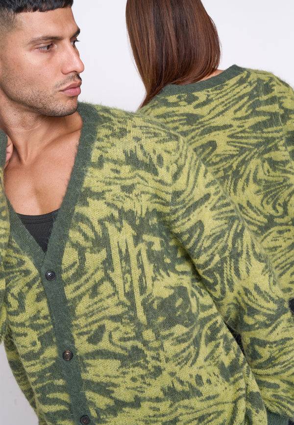 Multiply Spparel Knit Cardigan CONCRETE Four Leaf Clover Meist gekauft