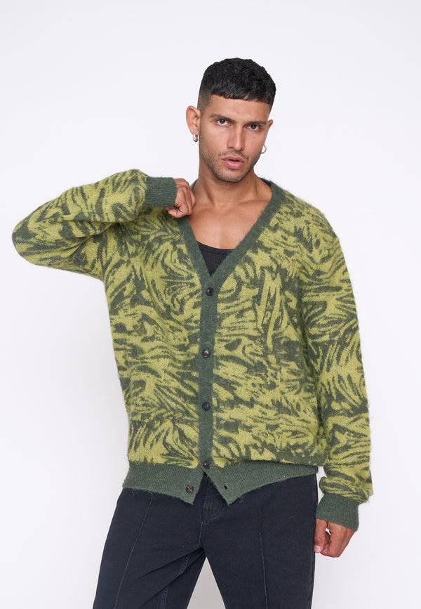 Multiply Spparel Knit Cardigan CONCRETE Four Leaf Clover Meist gekauft