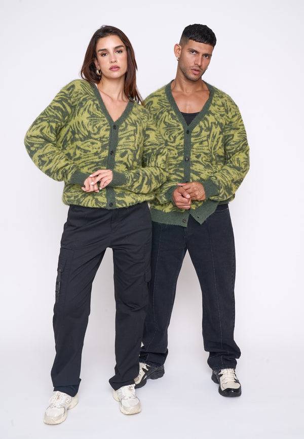Multiply Spparel Knit Cardigan CONCRETE Four Leaf Clover Meist gekauft