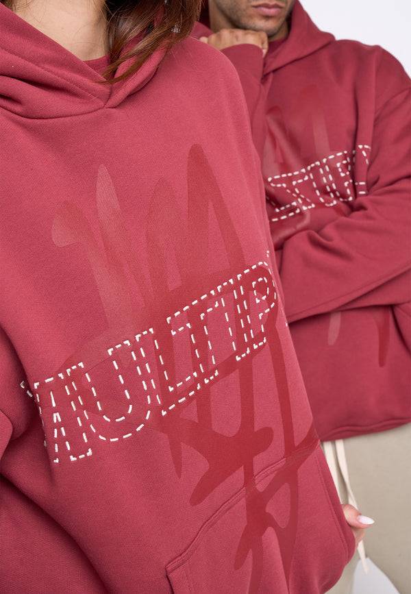 Multiply Spparel Oversize Hoodie BASE Ruby Wine Kostenloser Versand