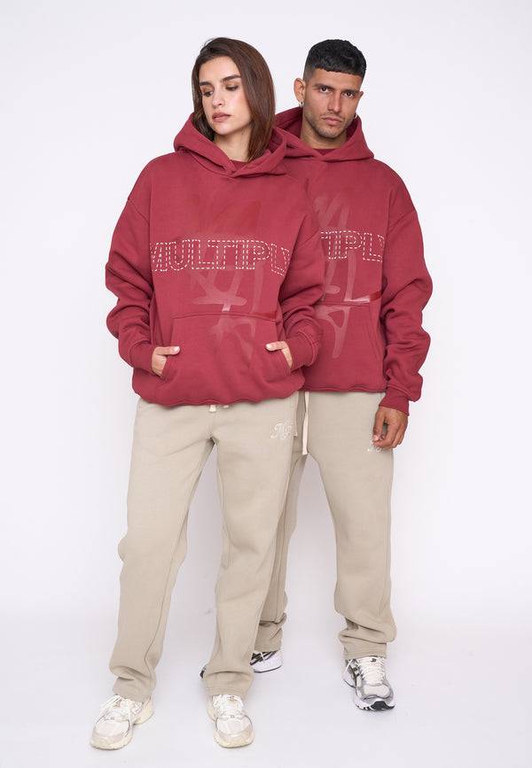Multiply Spparel Oversize Hoodie BASE Ruby Wine Kostenloser Versand