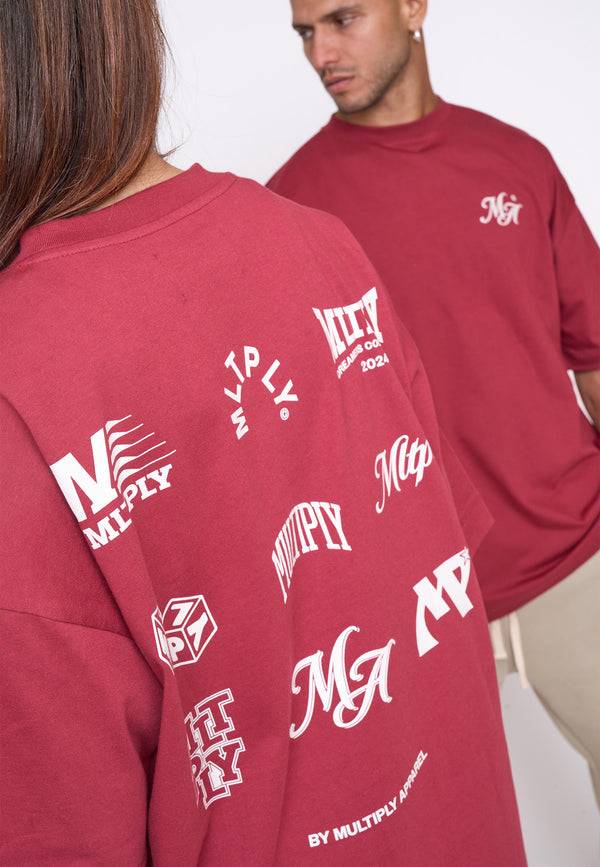 Multiply Spparel Oversize T-Shirt COMPETITION Ruby Wine Muttertagsangebot