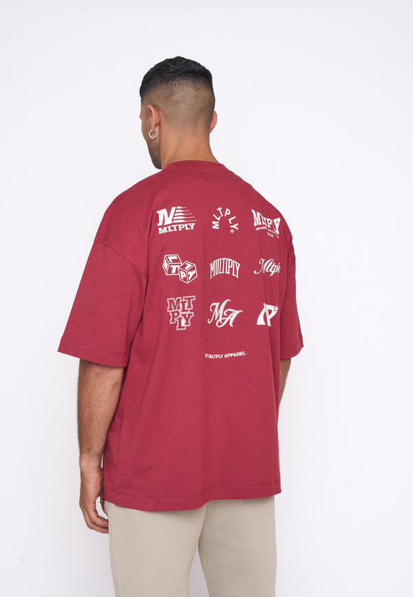 Multiply Spparel Oversize T-Shirt COMPETITION Ruby Wine Muttertagsangebot