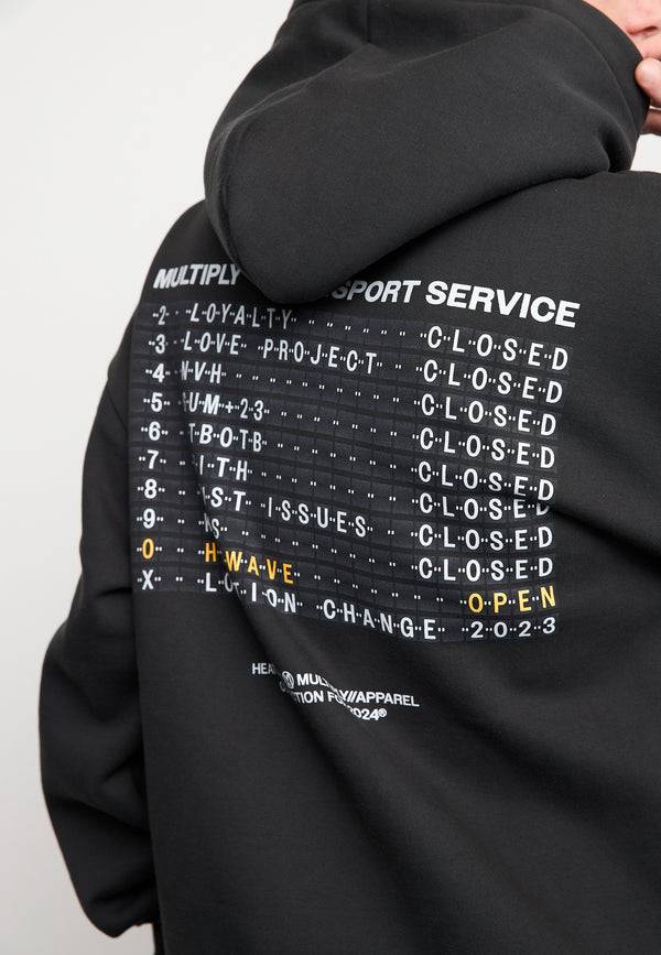Multiply Spparel Oversize Hoodie BOARDING Black Soda Washed Valentinstagsangebot