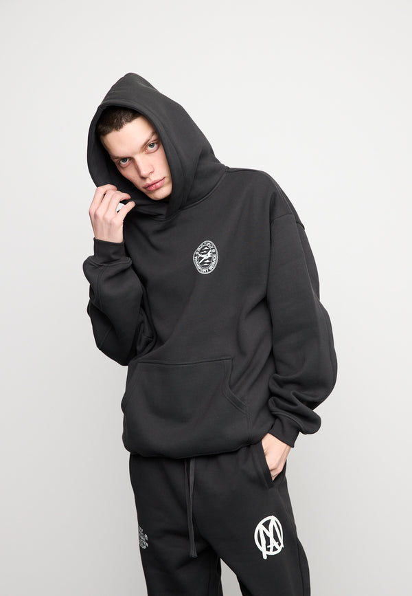 Multiply Spparel Oversize Hoodie BOARDING Black Soda Washed Valentinstagsangebot