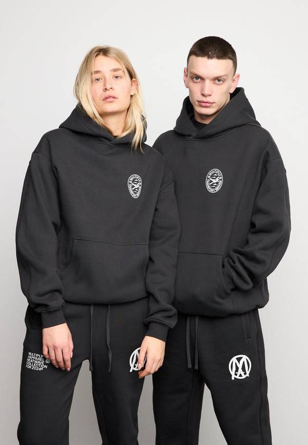 Multiply Spparel Oversize Hoodie BOARDING Black Soda Washed Valentinstagsangebot