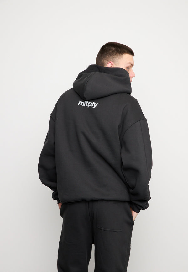 Multiply Spparel Oversize Hoodie APPAREL HEAT Black Soda Washed Jubiläumsangebot