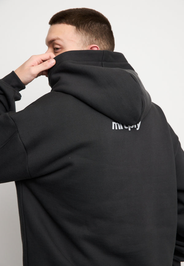 Multiply Spparel Oversize Hoodie APPAREL HEAT Black Soda Washed Jubiläumsangebot