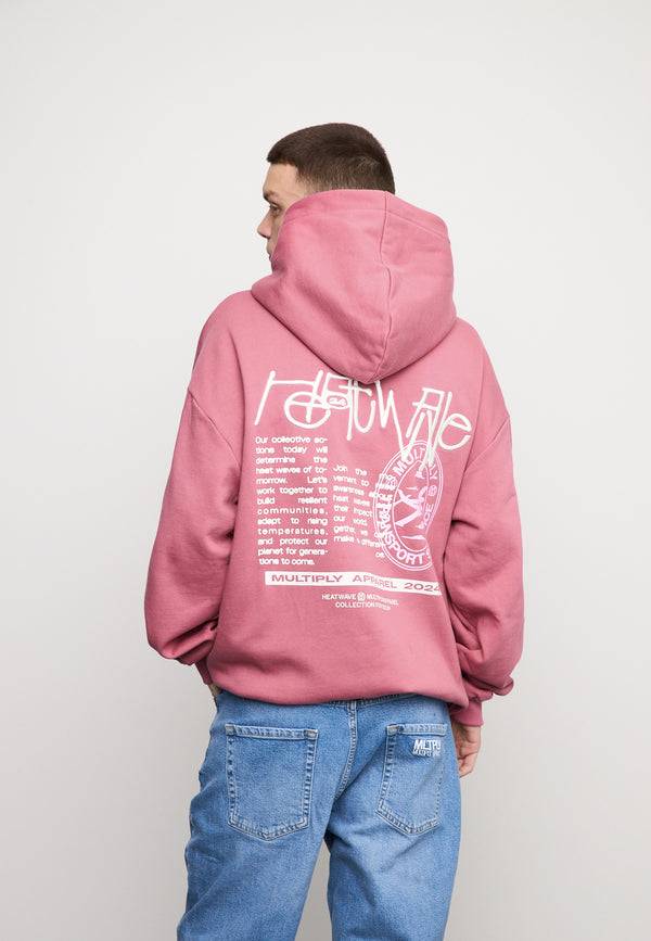 Multiply Spparel Oversize Hoodie OVERHEATING Rose Wine Lagerräumung