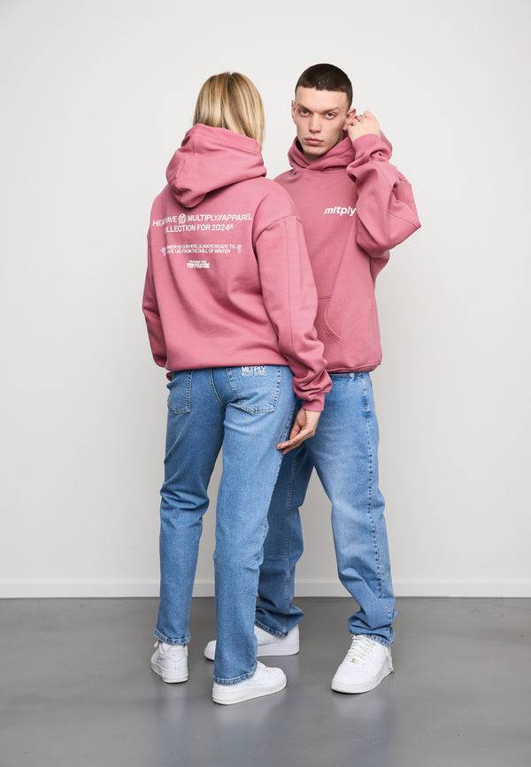 Multiply Spparel Oversize Hoodie SUMMER HEAT Rose Wine Top Angebot