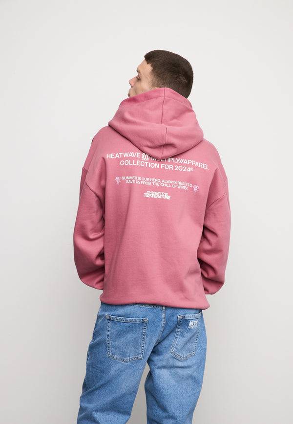Multiply Spparel Oversize Hoodie SUMMER HEAT Rose Wine Top Angebot