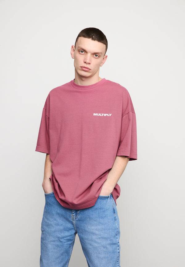 Multiply Spparel Oversize T-Shirt TAKE OFF Rose Wine Neueste Mode