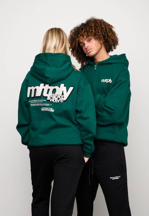 Multiply Spparel Oversize Zip Hoodie HEAT Botanical Garden Blitzangebot
