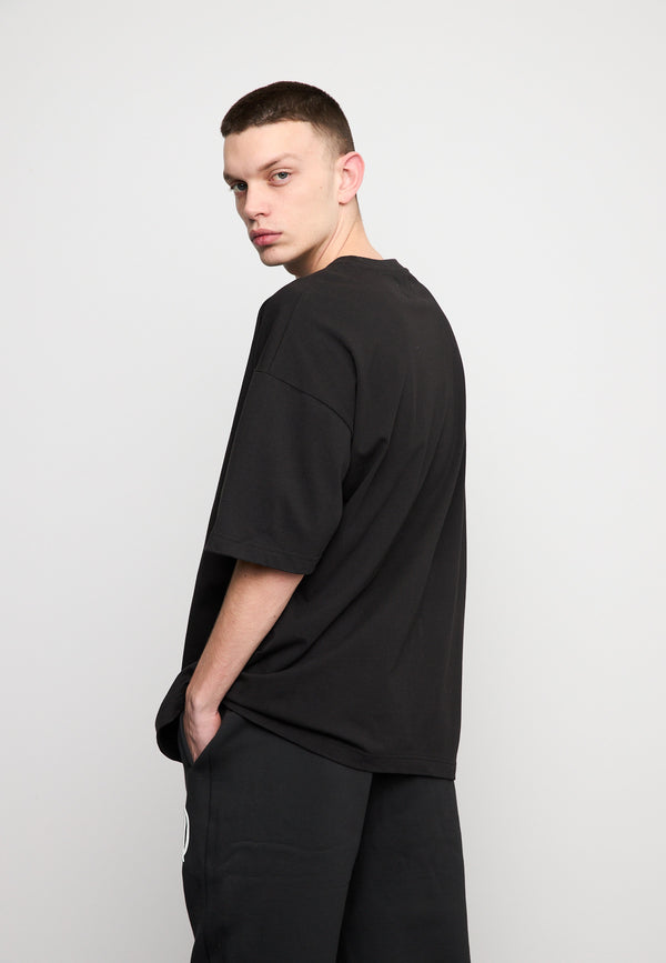 Multiply Spparel Oversize T-Shirt HEAT INDEX Black Soda Washed Große Rabatte