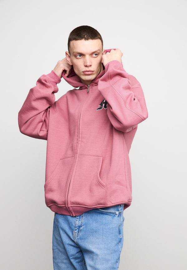 Multiply Spparel Oversize Zip Hoodie SUNNY SIDE Rose Wine Bestseller