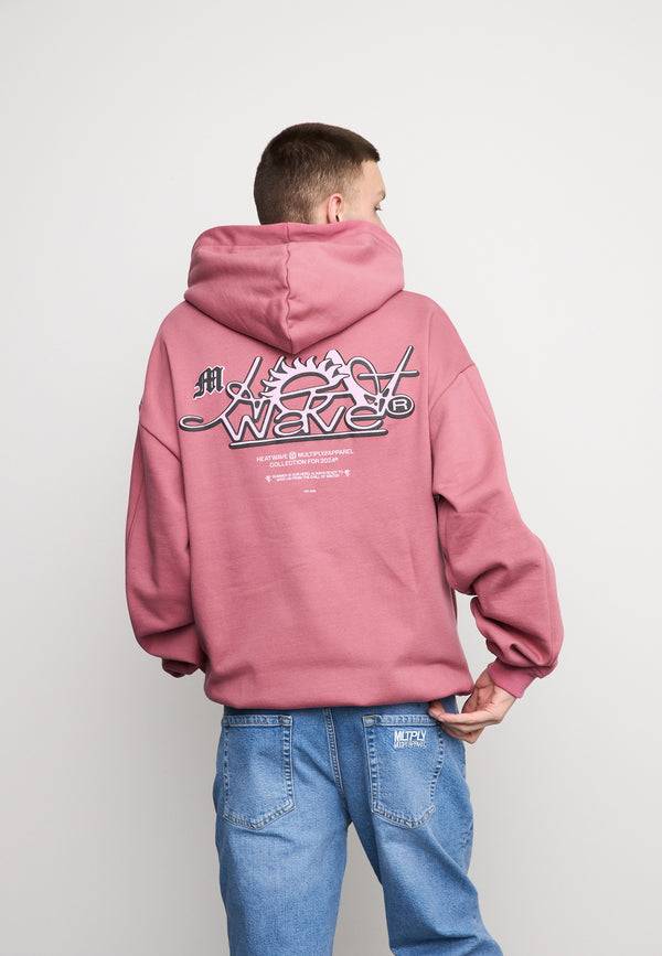 Multiply Spparel Oversize Zip Hoodie SUNNY SIDE Rose Wine Bestseller