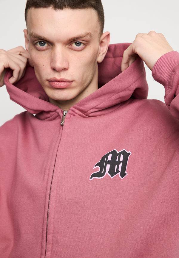 Multiply Spparel Oversize Zip Hoodie SUNNY SIDE Rose Wine Bestseller