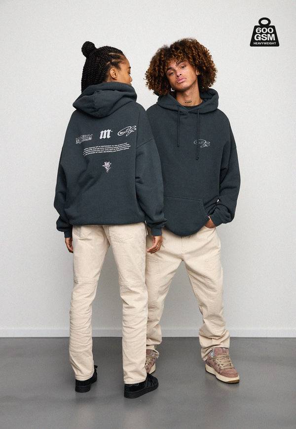 Multiply Spparel Oversize Hoodie WEIGHTY Black Soda Tiefpreis
