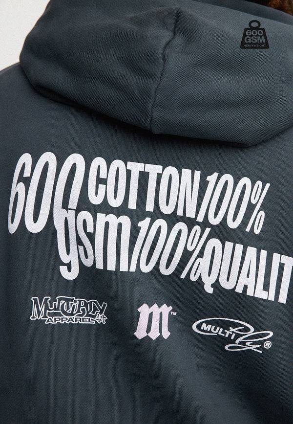Multiply Spparel Oversize Hoodie HEAVY Black Soda Kostenlose Rückgabe